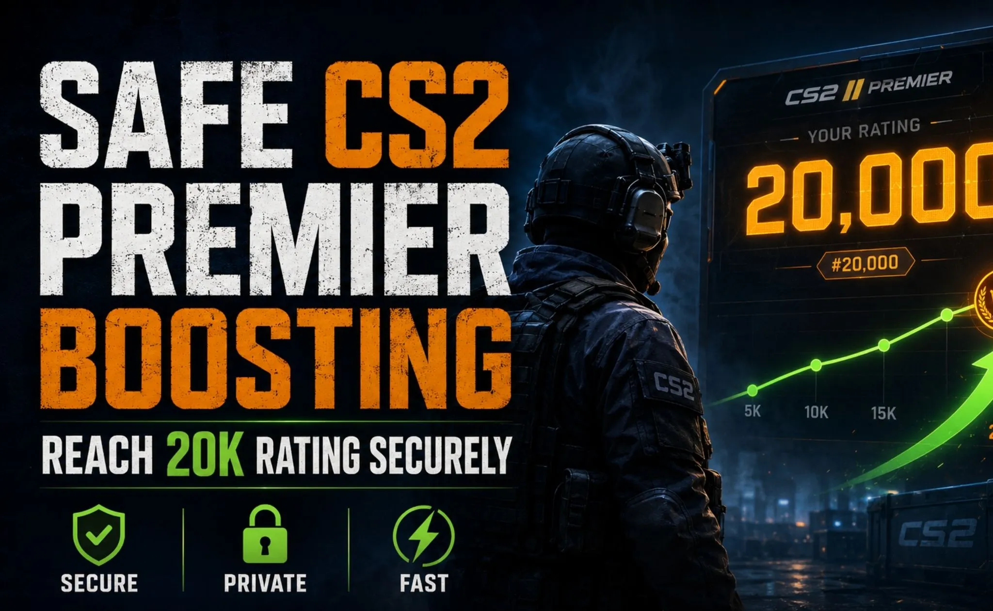 Safe CS2 Premier Boosting: Reach 20k Rating Securely