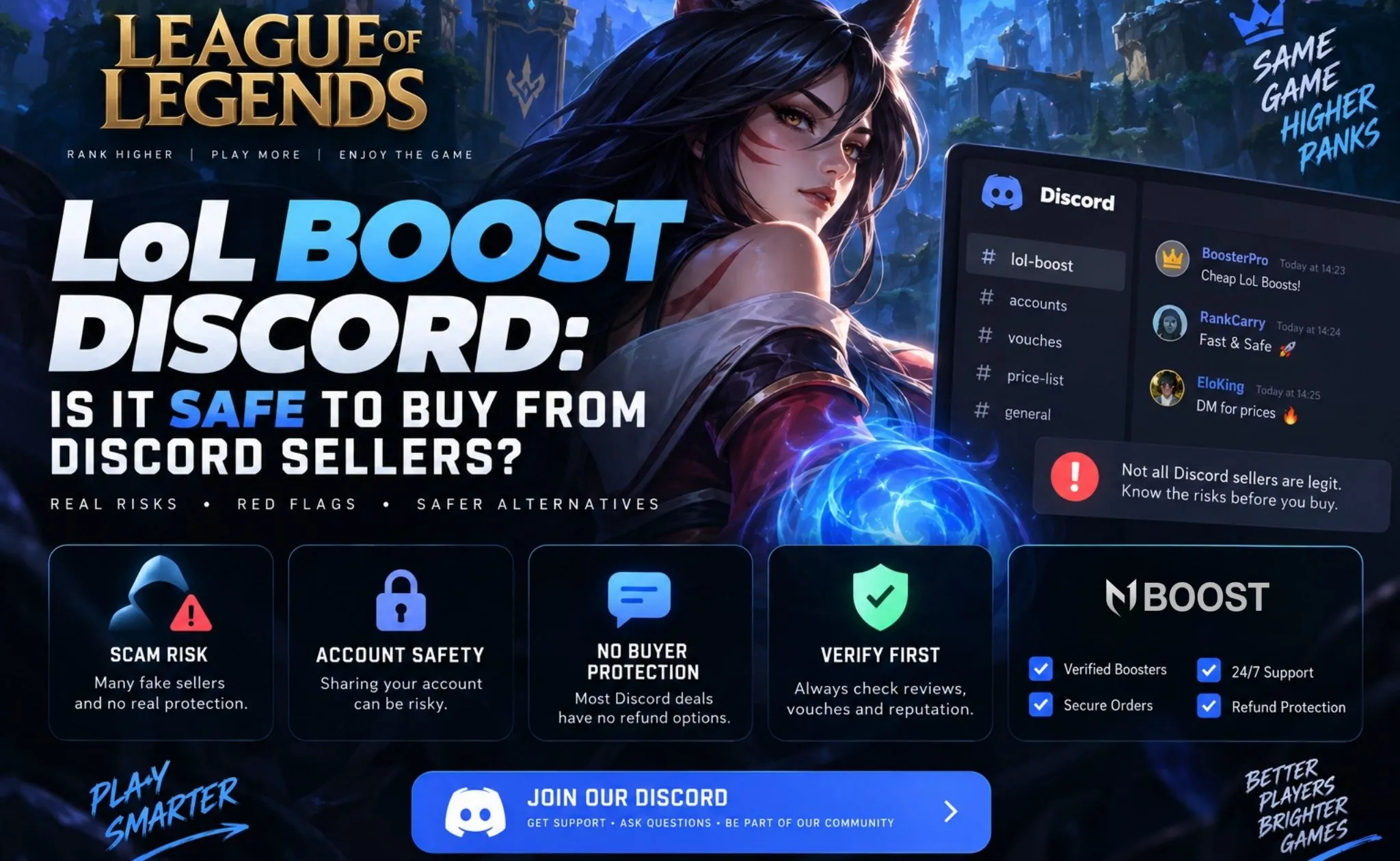 LoL Boost Discord: Is It Safe to Buy From Discord Sellers?