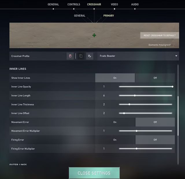 Fnatic Boaster's Valorant Settings